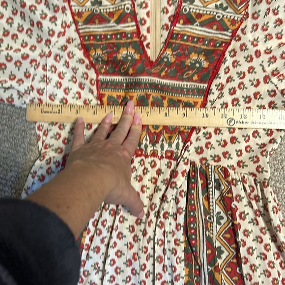 Vintage 1970s Boho Peasant Dresss - Picture 7 of 15